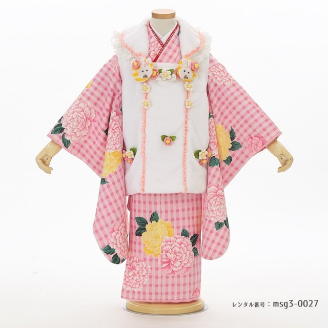 3歳女の子被布着物画像