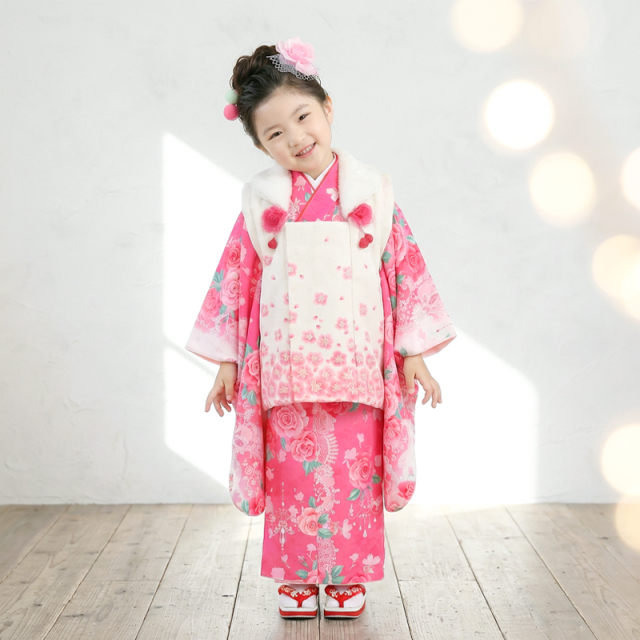七五三レンタル着物3歳女の子モデル画像