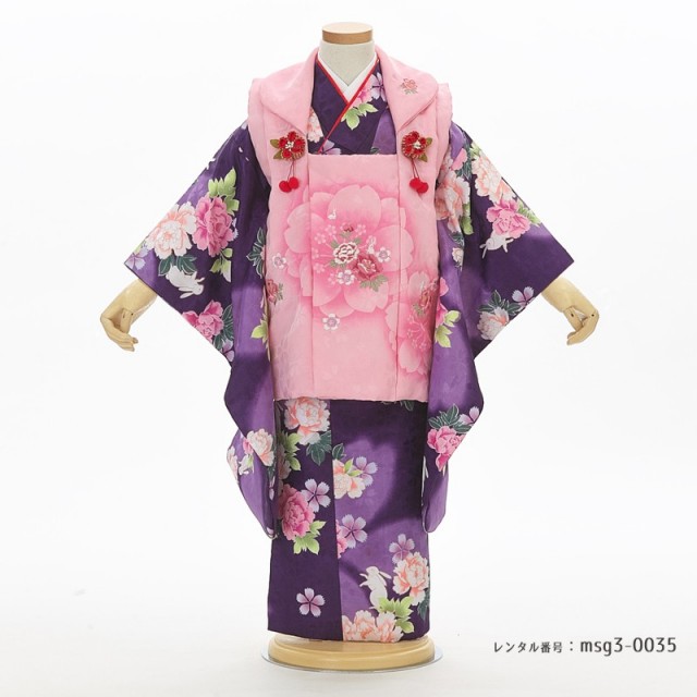 3歳女の子被布着物画像