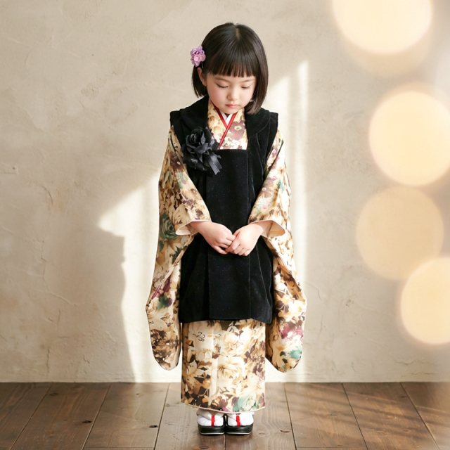 七五三レンタル着物3歳女の子モデル画像