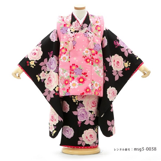 3歳女の子被布着物画像