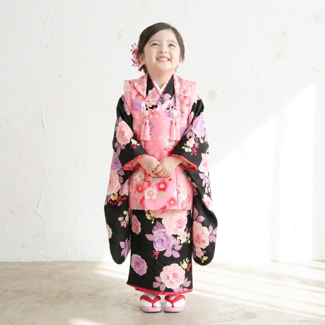 七五三レンタル着物3歳女の子モデル画像