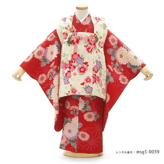 3歳女の子被布着物画像