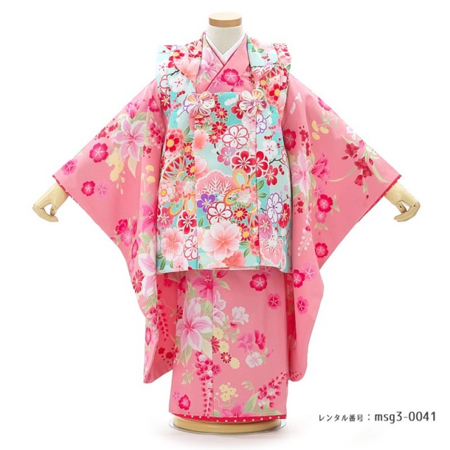 3歳女の子被布着物画像