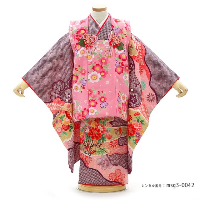 3歳女の子被布着物画像