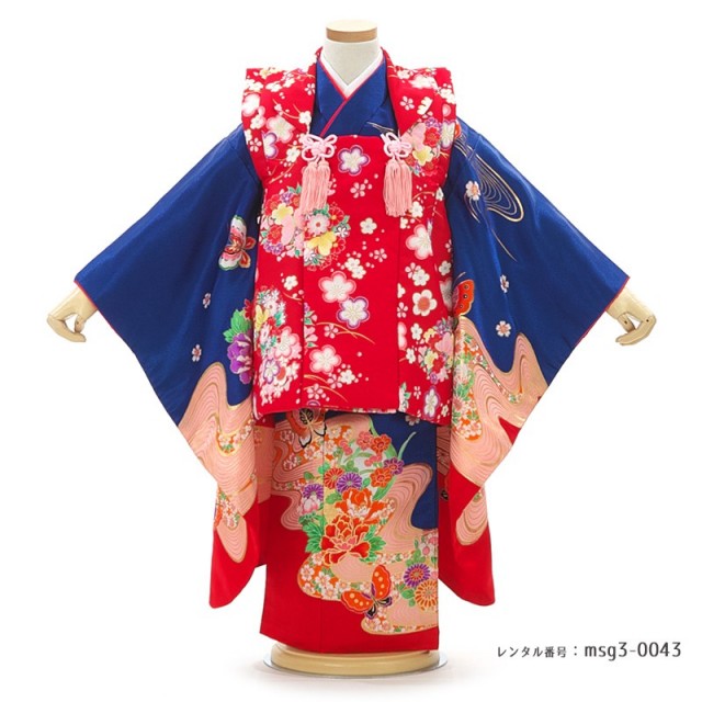 3歳女の子被布着物画像