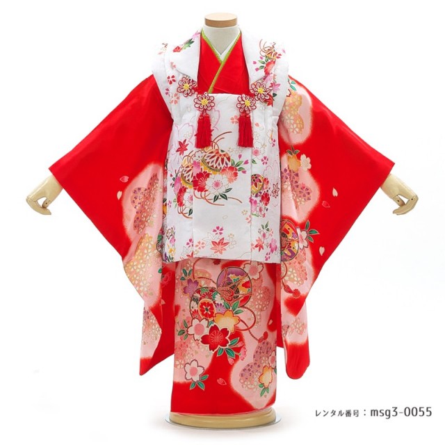 3歳女の子被布着物画像