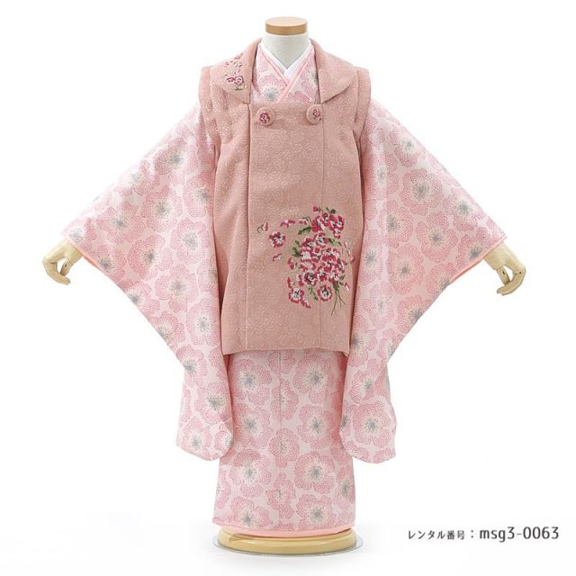 3歳女の子被布着物画像