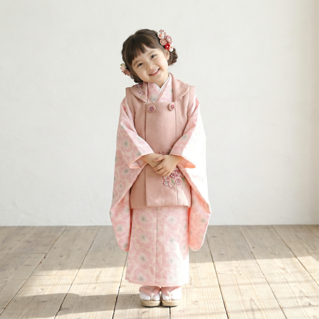 七五三レンタル着物3歳女の子モデル画像