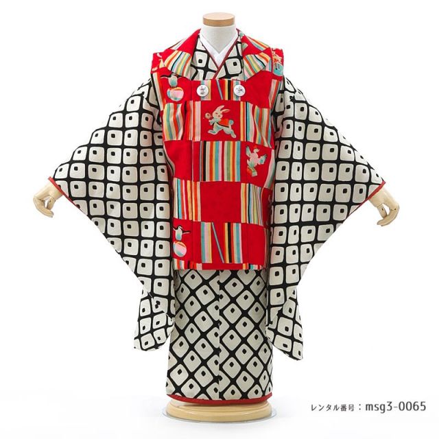 3歳女の子被布着物画像