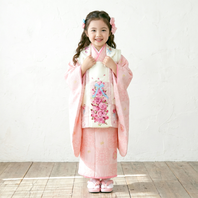 七五三レンタル着物3歳女の子モデル画像