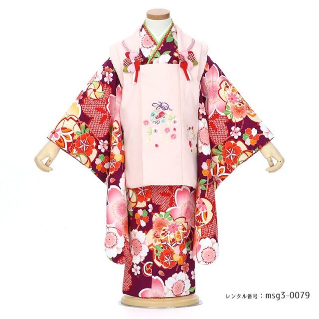 3歳女の子被布着物画像