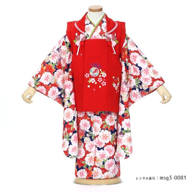 3歳女の子被布着物画像