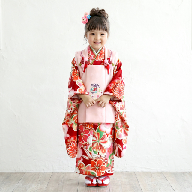 七五三レンタル着物3歳女の子モデル画像