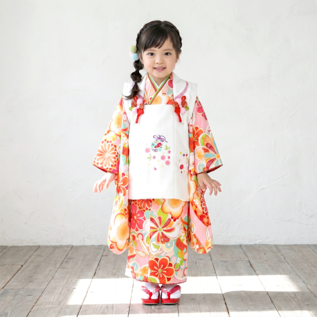 七五三レンタル着物3歳女の子モデル画像