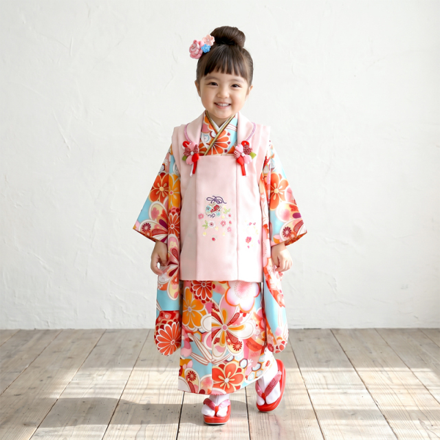 七五三レンタル着物3歳女の子モデル画像