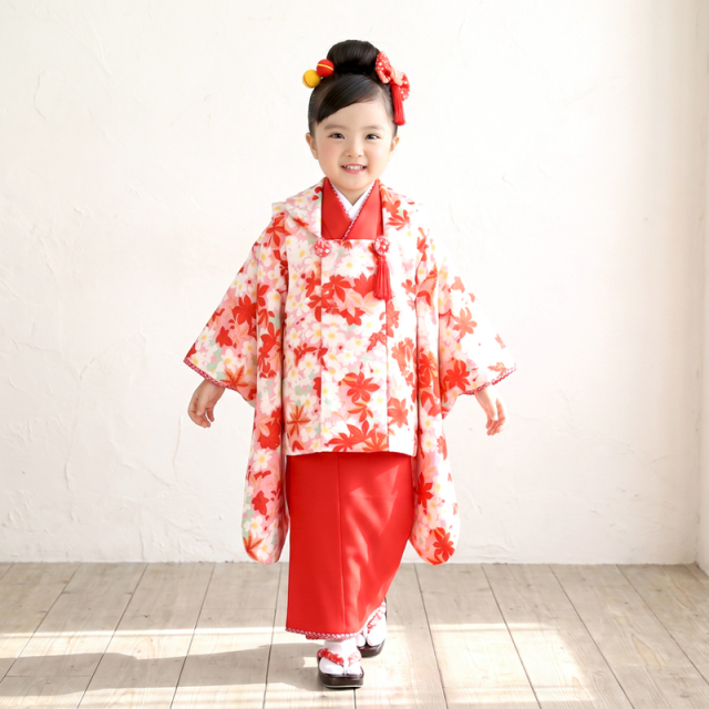 七五三レンタル着物3歳女の子モデル画像