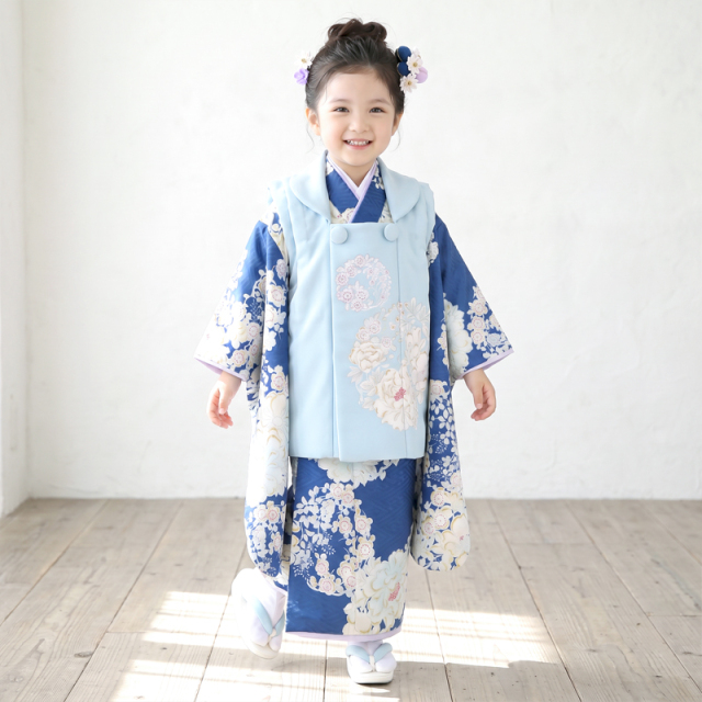 七五三レンタル着物3歳女の子モデル画像