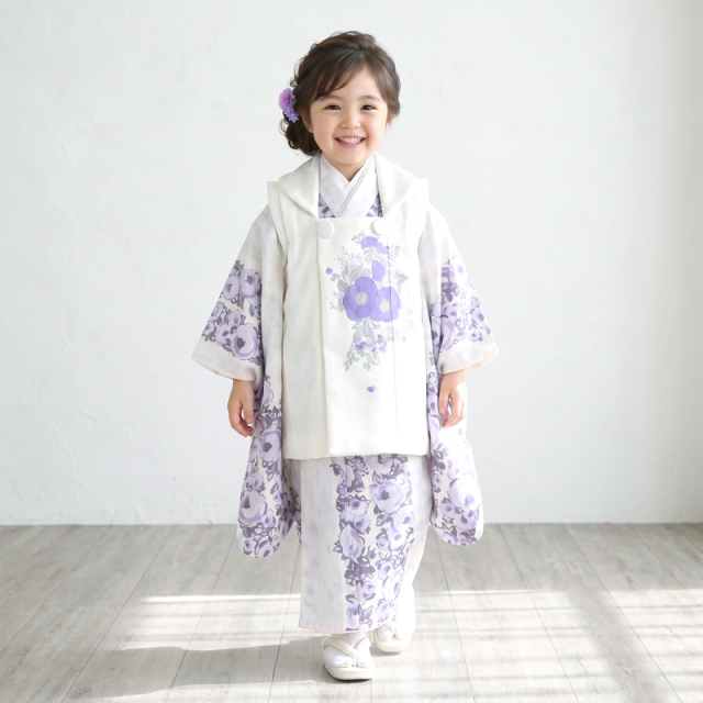 七五三レンタル着物3歳女の子モデル画像