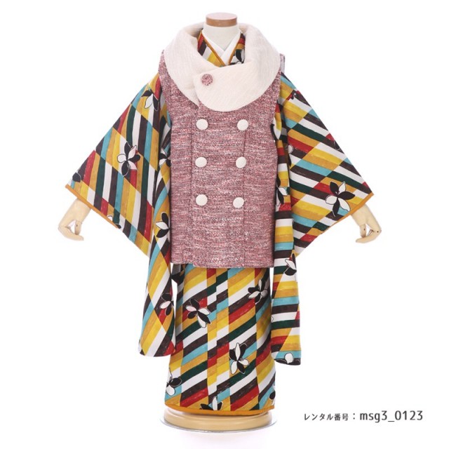 3歳女の子被布着物画像