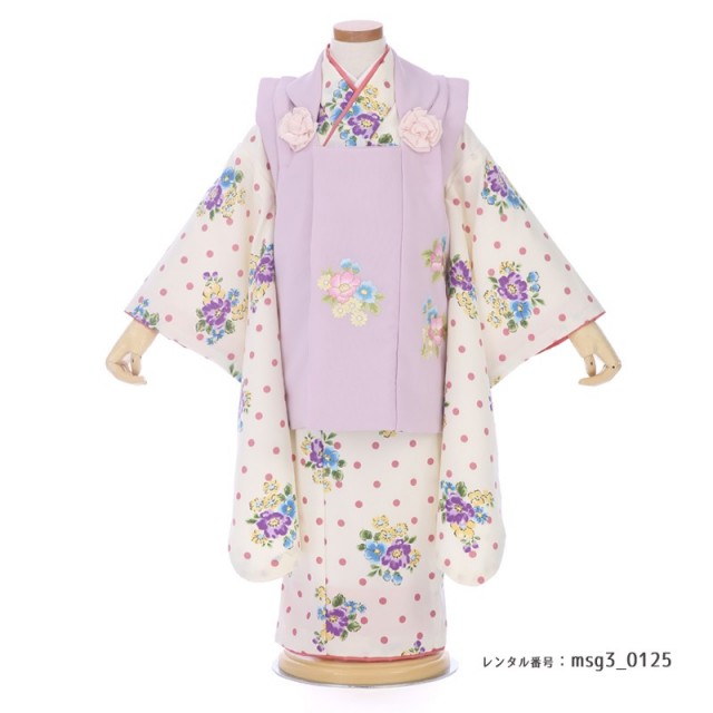 3歳女の子被布着物画像