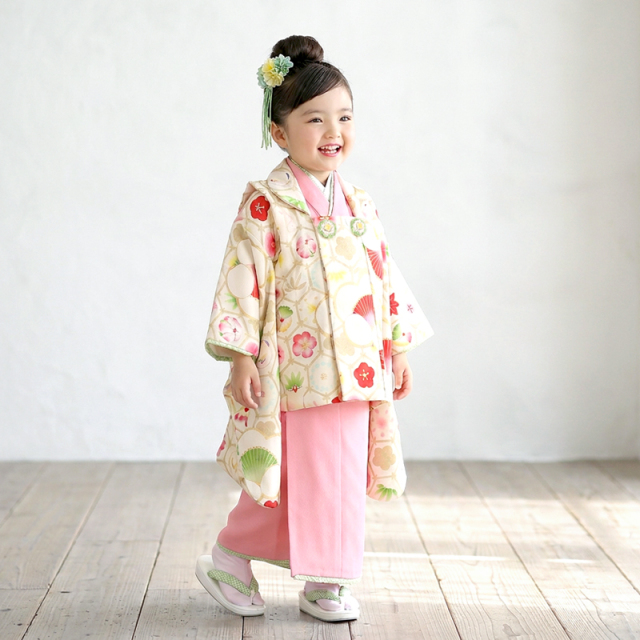 七五三レンタル着物3歳女の子モデル画像