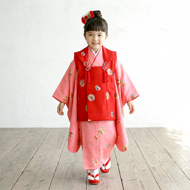 七五三レンタル着物3歳女の子モデル画像