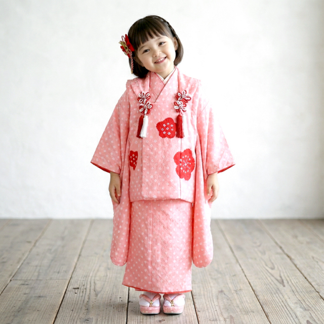 七五三レンタル着物3歳女の子モデル画像