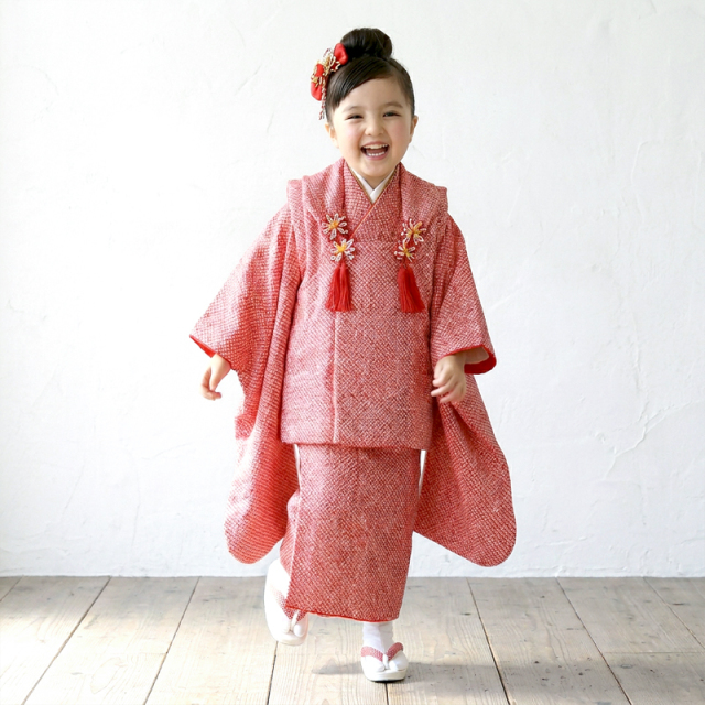 七五三レンタル着物3歳女の子モデル画像