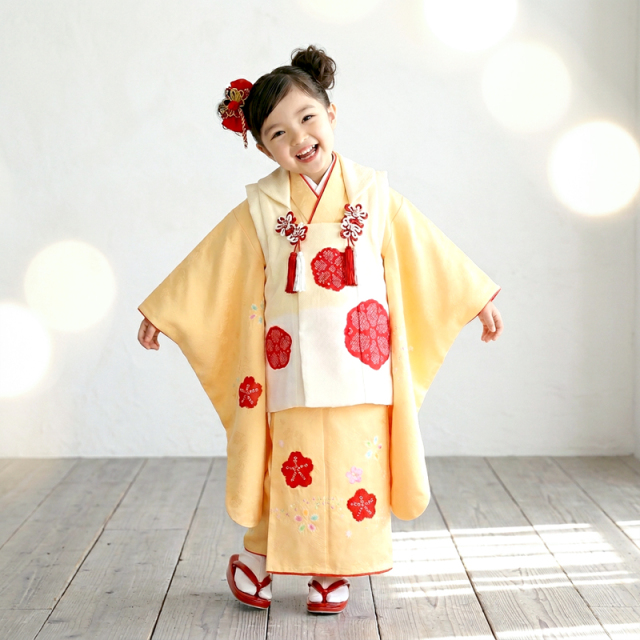 七五三レンタル着物3歳女の子モデル画像