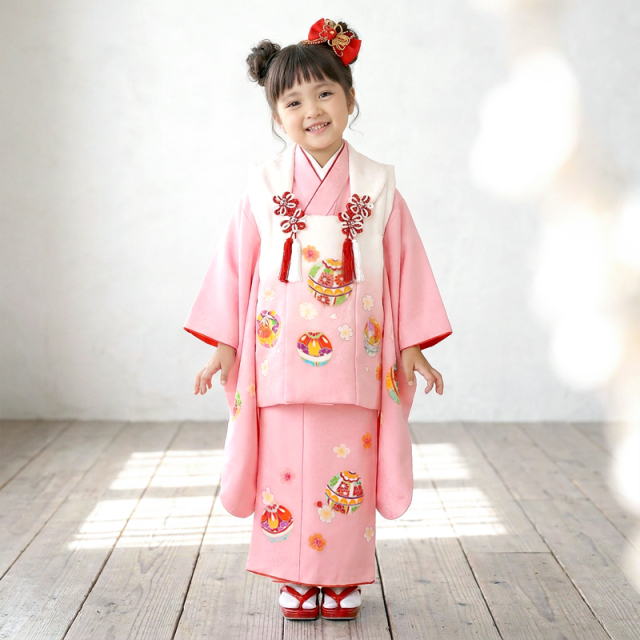 七五三レンタル着物3歳女の子モデル画像