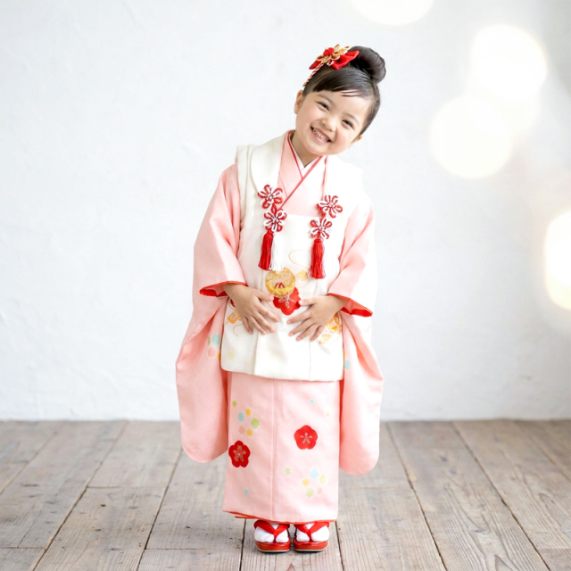 七五三レンタル着物3歳女の子モデル画像