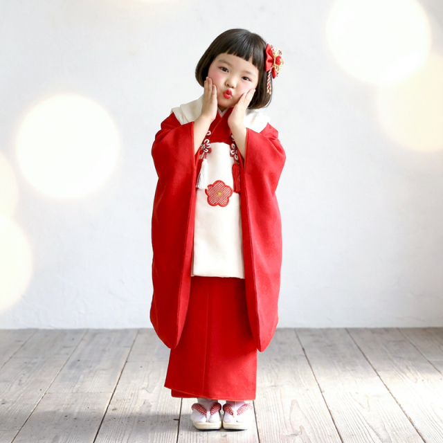 七五三レンタル着物3歳女の子モデル画像