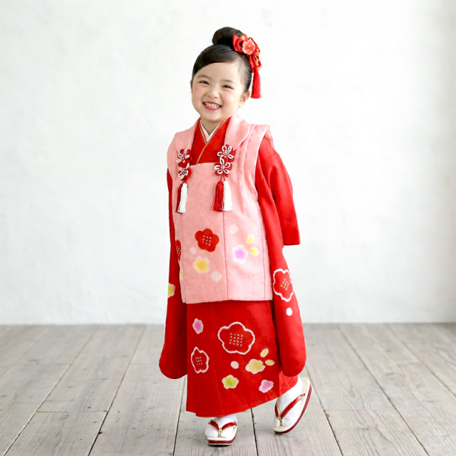 七五三レンタル着物3歳女の子モデル画像