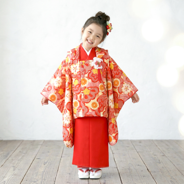 七五三レンタル着物3歳女の子モデル画像