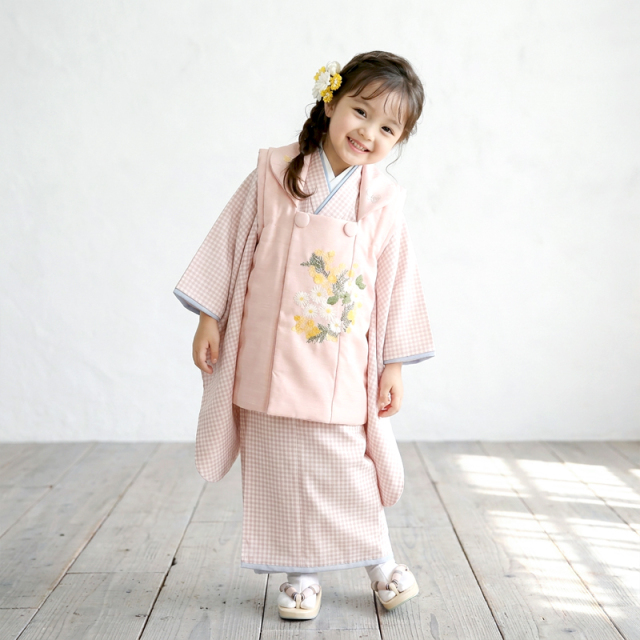七五三レンタル着物3歳女の子モデル画像