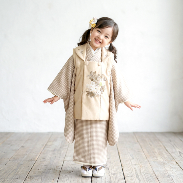 七五三レンタル着物3歳女の子モデル画像