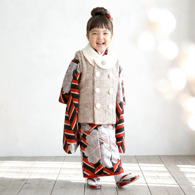 七五三レンタル着物3歳女の子モデル画像