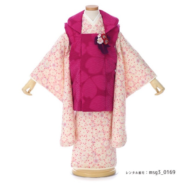 3歳女の子被布着物画像