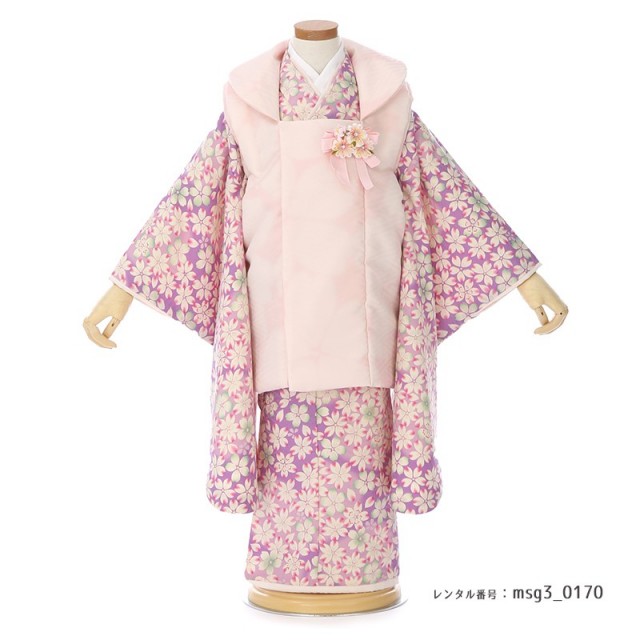 3歳女の子被布着物画像
