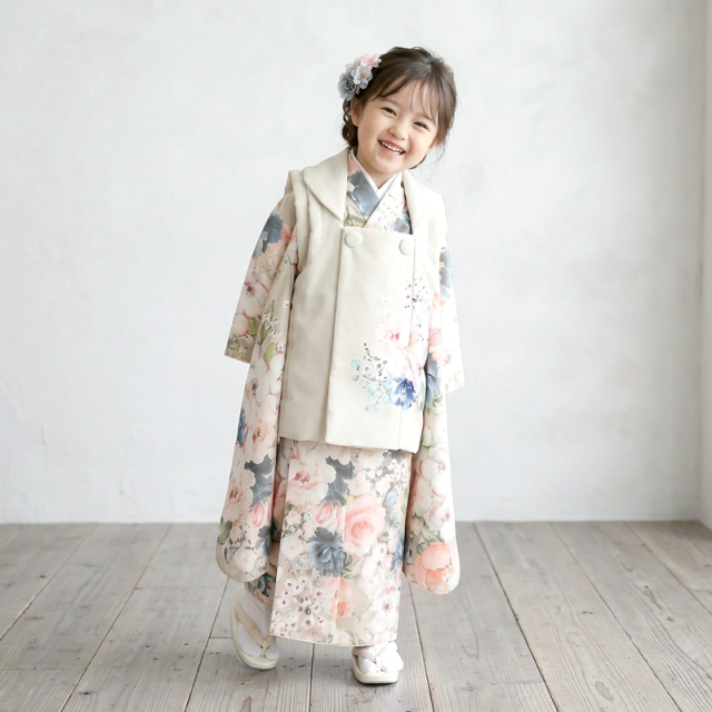 七五三レンタル着物3歳女の子モデル画像