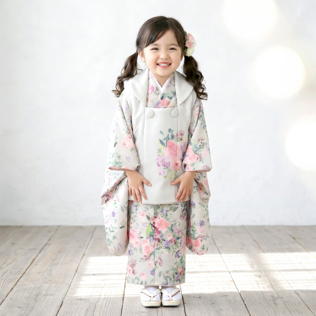 七五三レンタル着物3歳女の子モデル画像