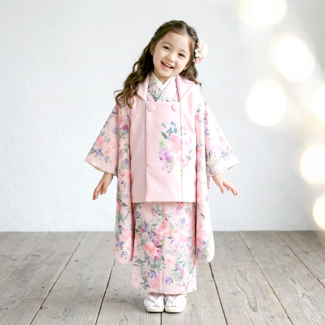 七五三レンタル着物3歳女の子モデル画像