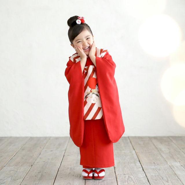 七五三レンタル着物3歳女の子モデル画像