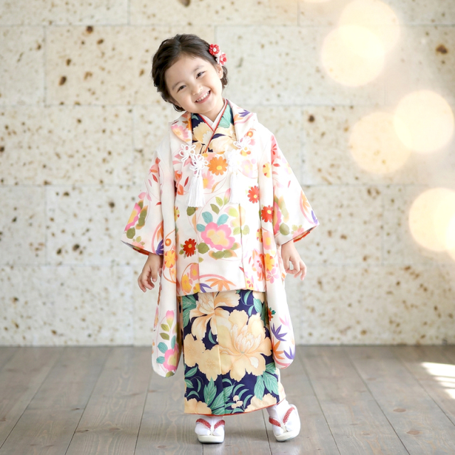 七五三レンタル着物3歳女の子モデル画像