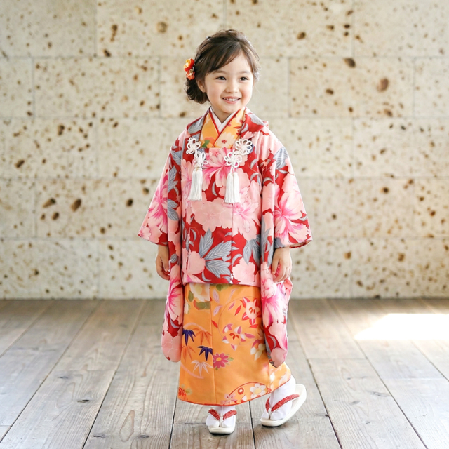 七五三レンタル着物3歳女の子モデル画像