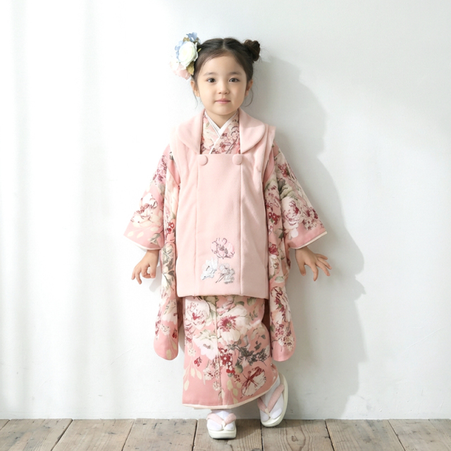 七五三レンタル着物3歳女の子モデル画像