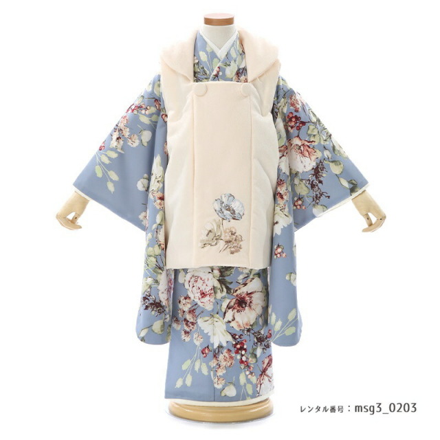 3歳女の子被布着物画像