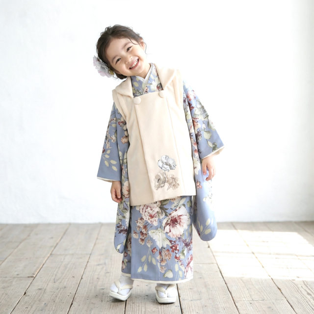 七五三レンタル着物3歳女の子モデル画像
