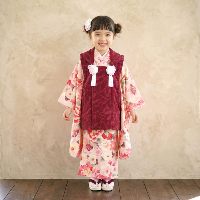 七五三レンタル着物3歳女の子モデル画像